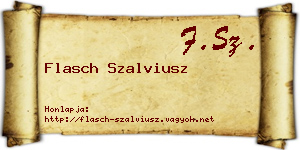 Flasch Szalviusz névjegykártya